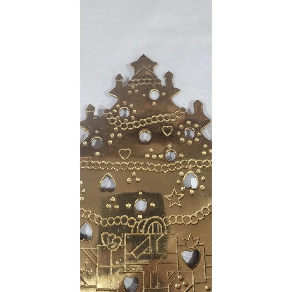 Brass Christmas Tree Trivet by Christmas Around the World - in Box